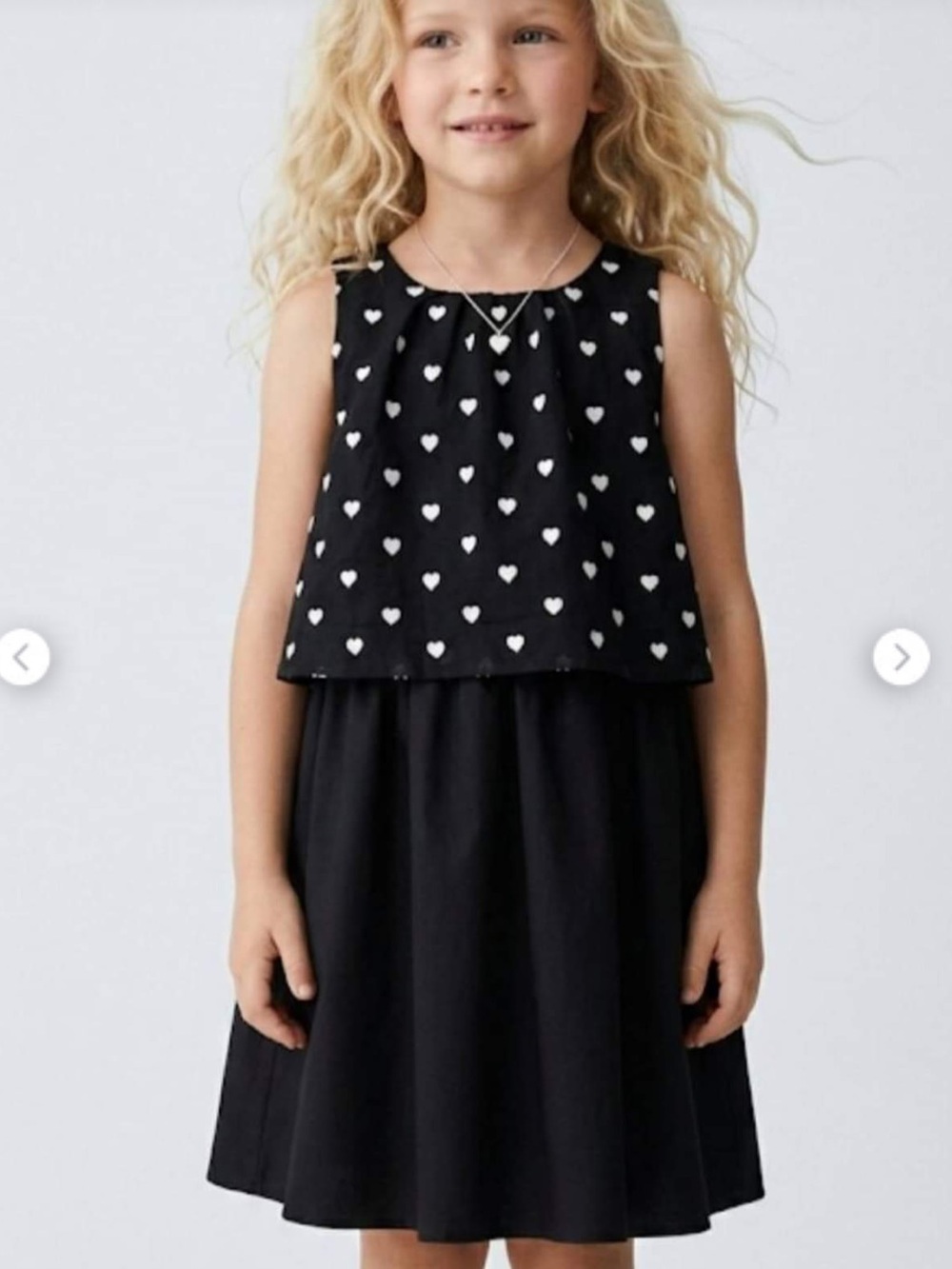 NWT ZARA Girls Heart Embroidered Black Dress Party Wedding Evening | Size 11-12
